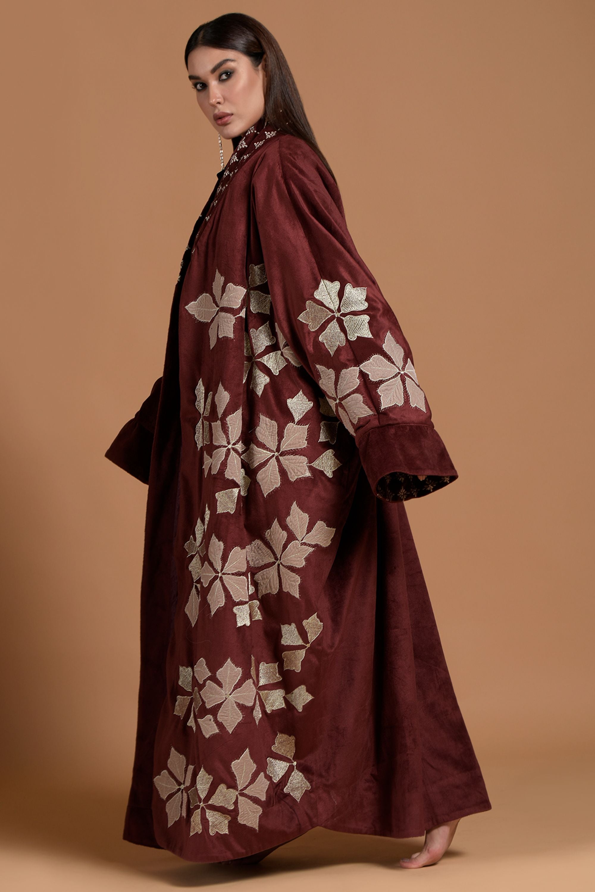 Nadiad Abaya With Patch Work