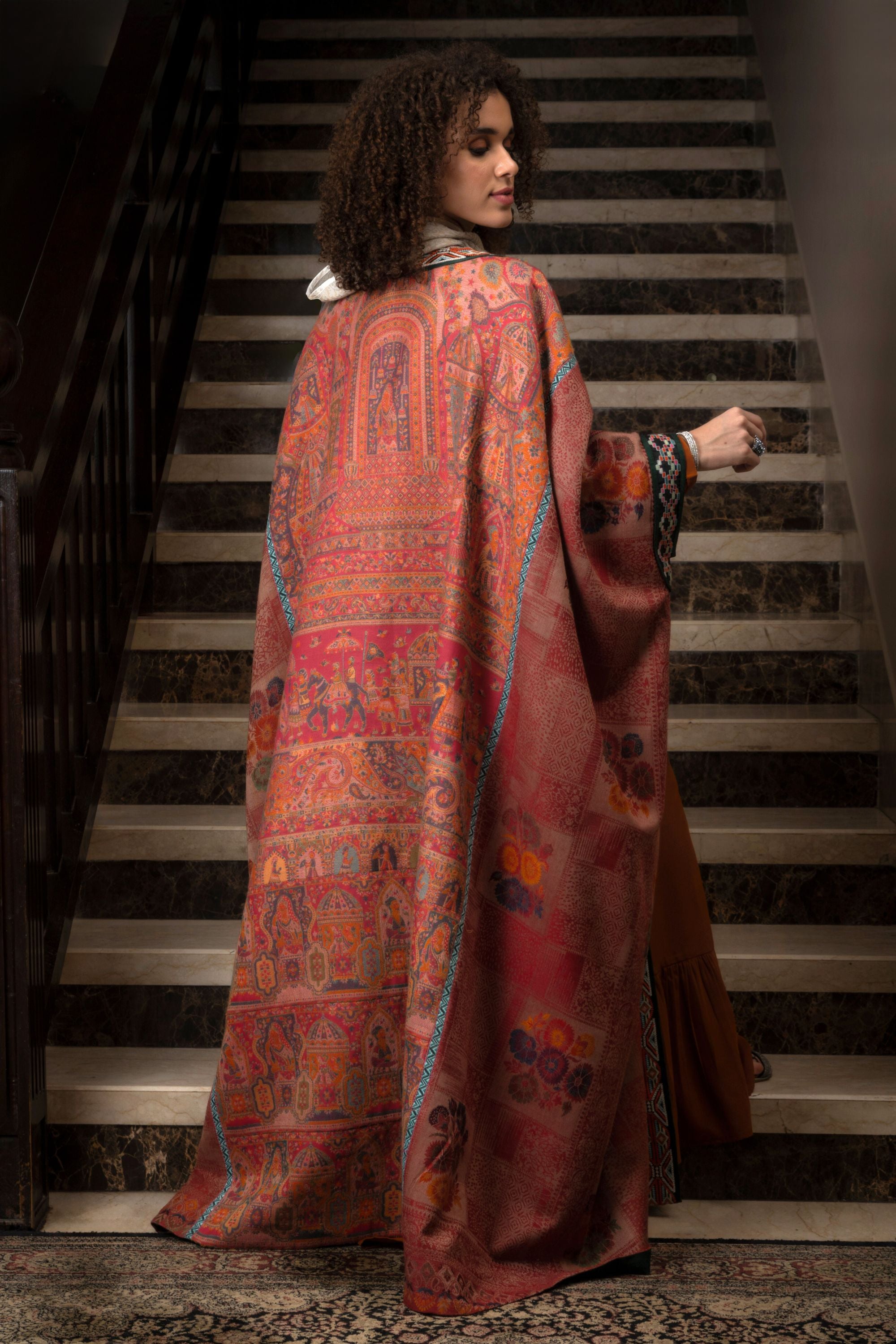 Roohani Embroidered Abaya with Sheila