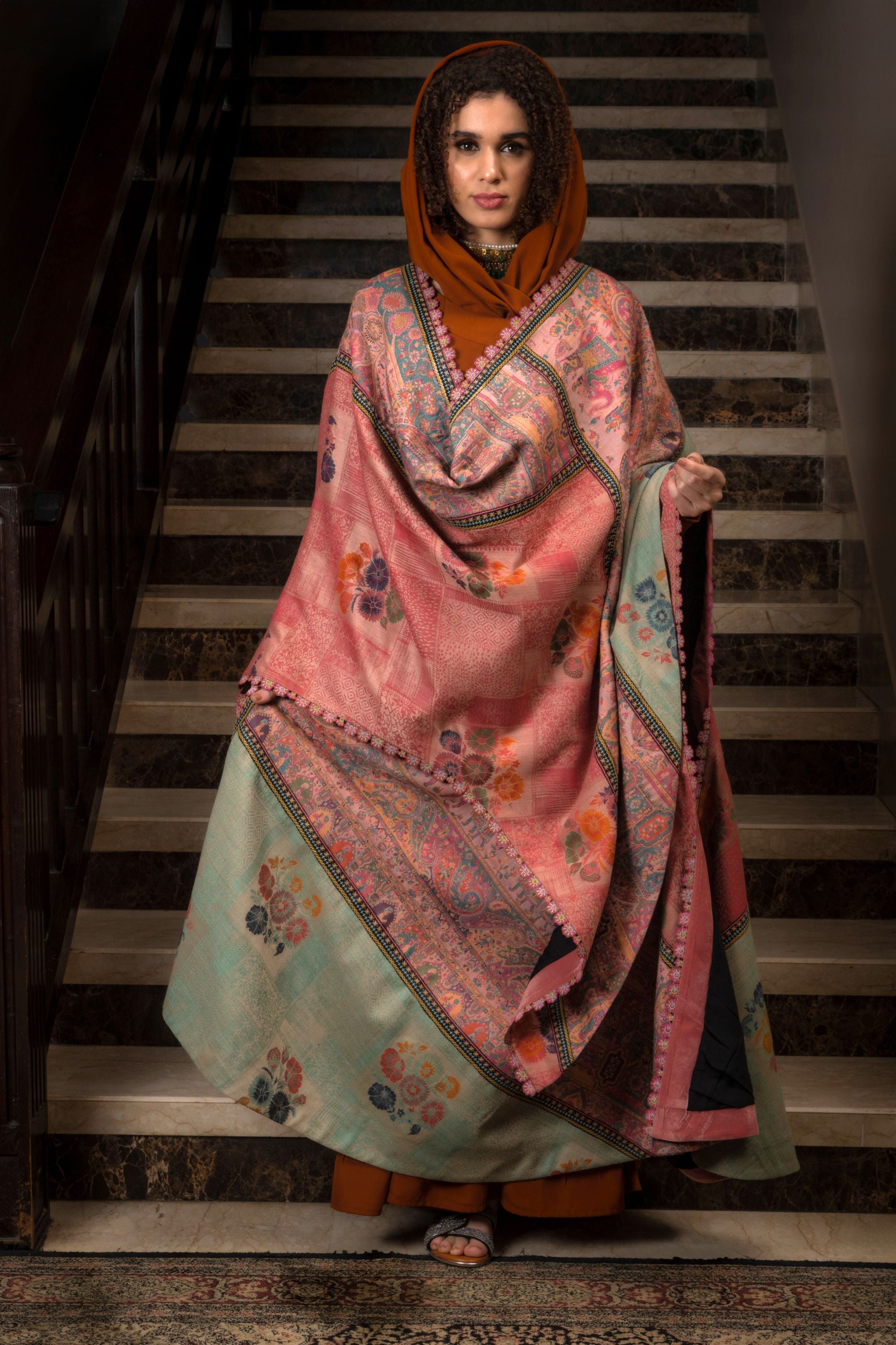 Akara Embroidered Abaya with Sheila