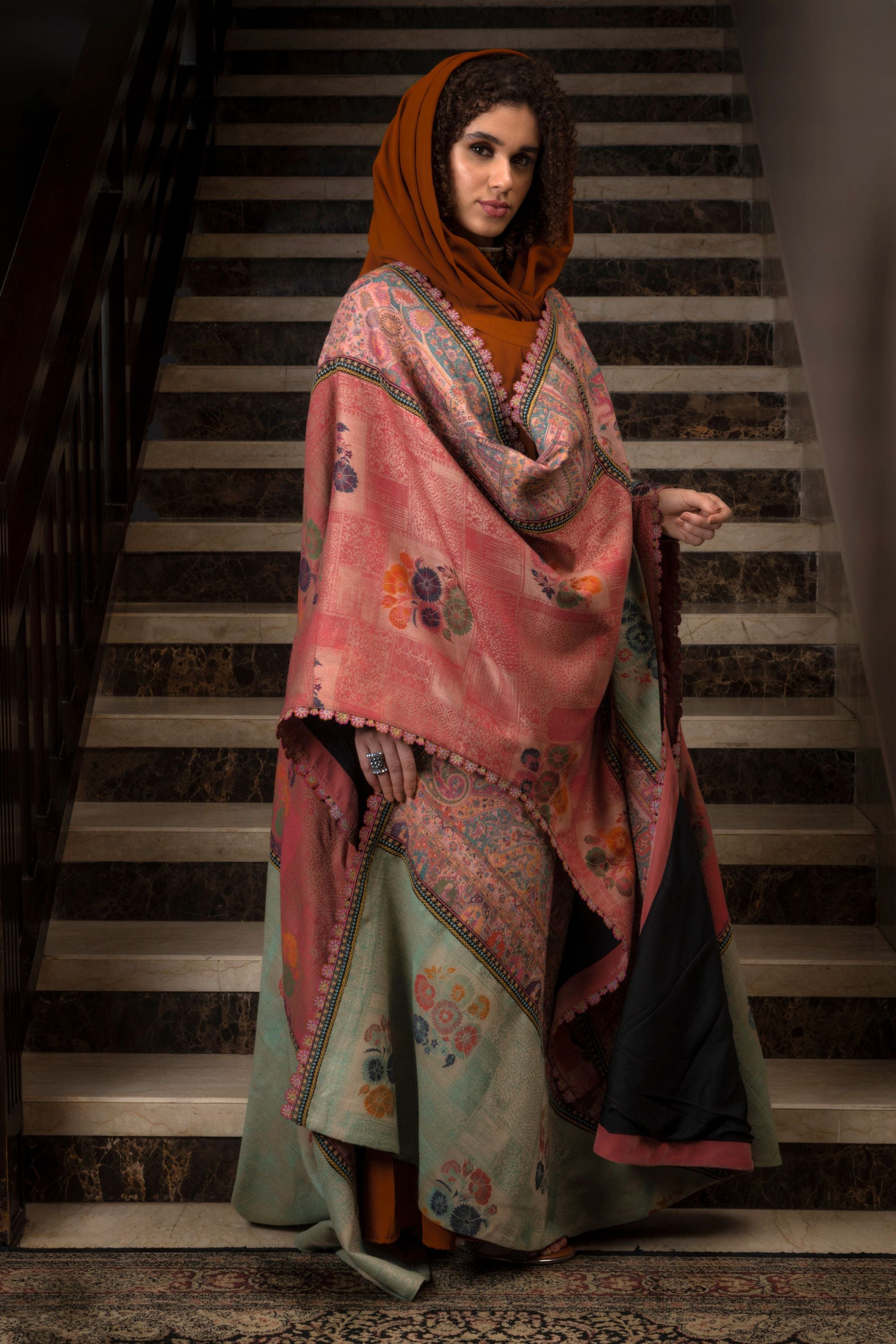 Akara Embroidered Abaya with Sheila