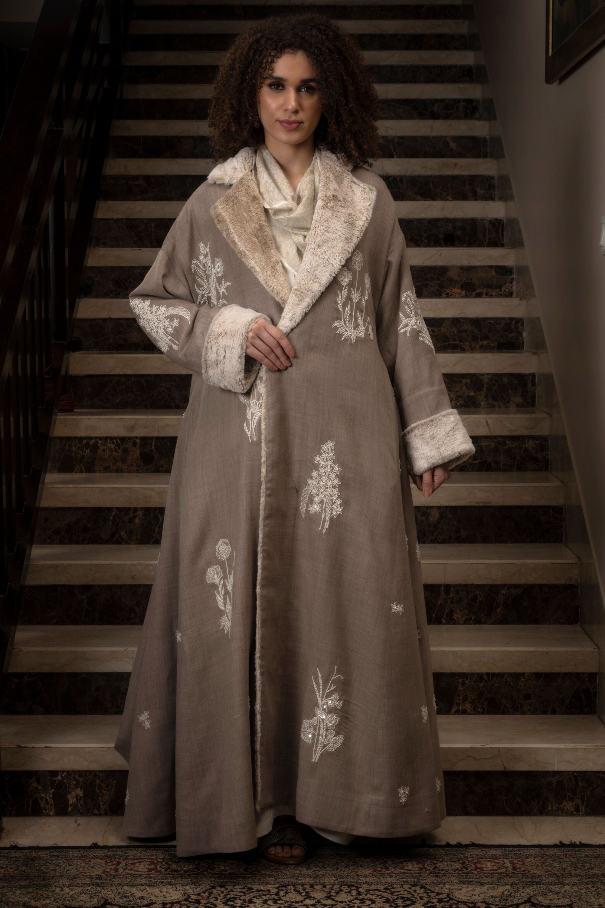 Erum Embroidered Abaya with Sheila