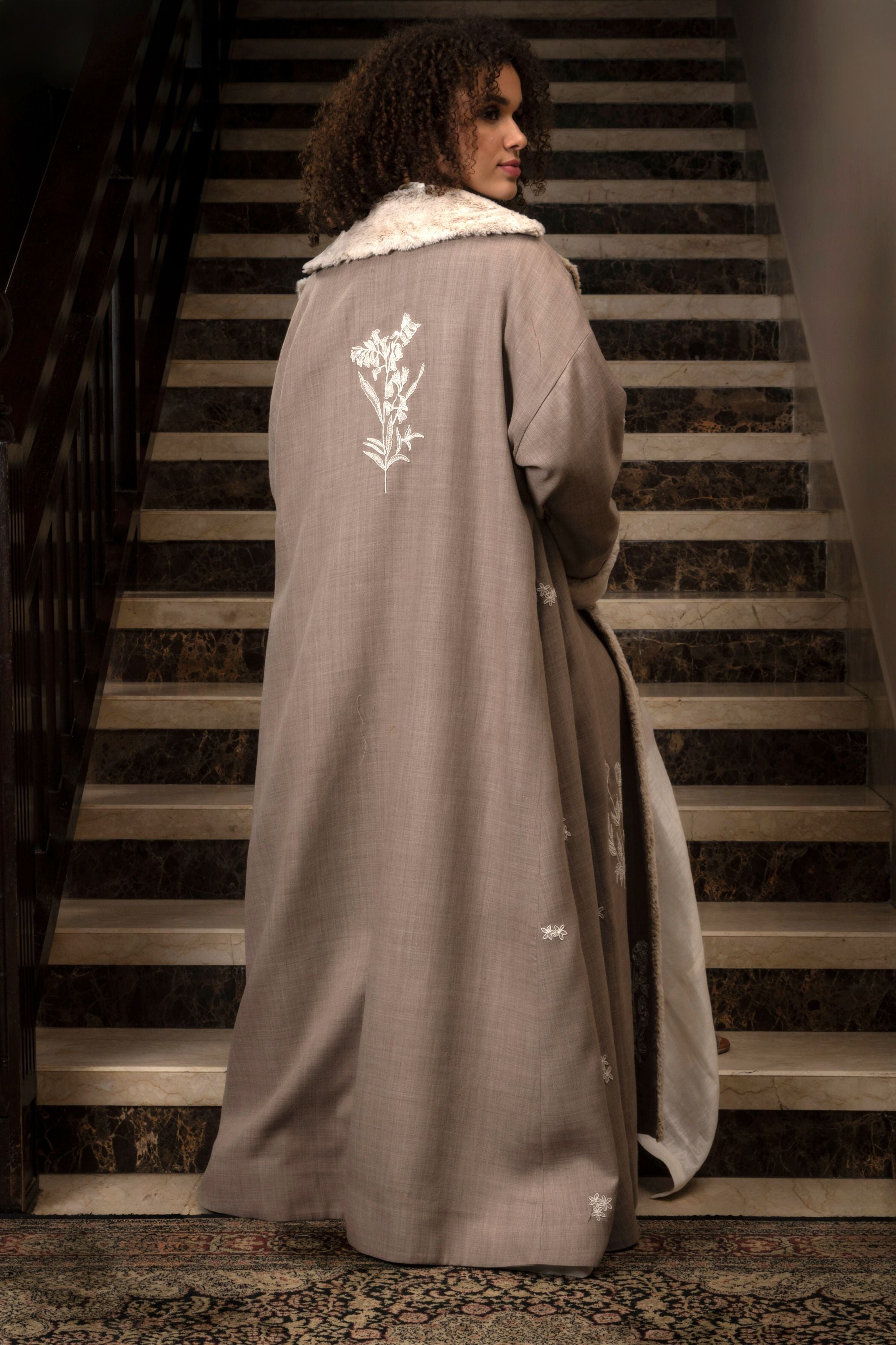 Erum Embroidered Abaya with Sheila