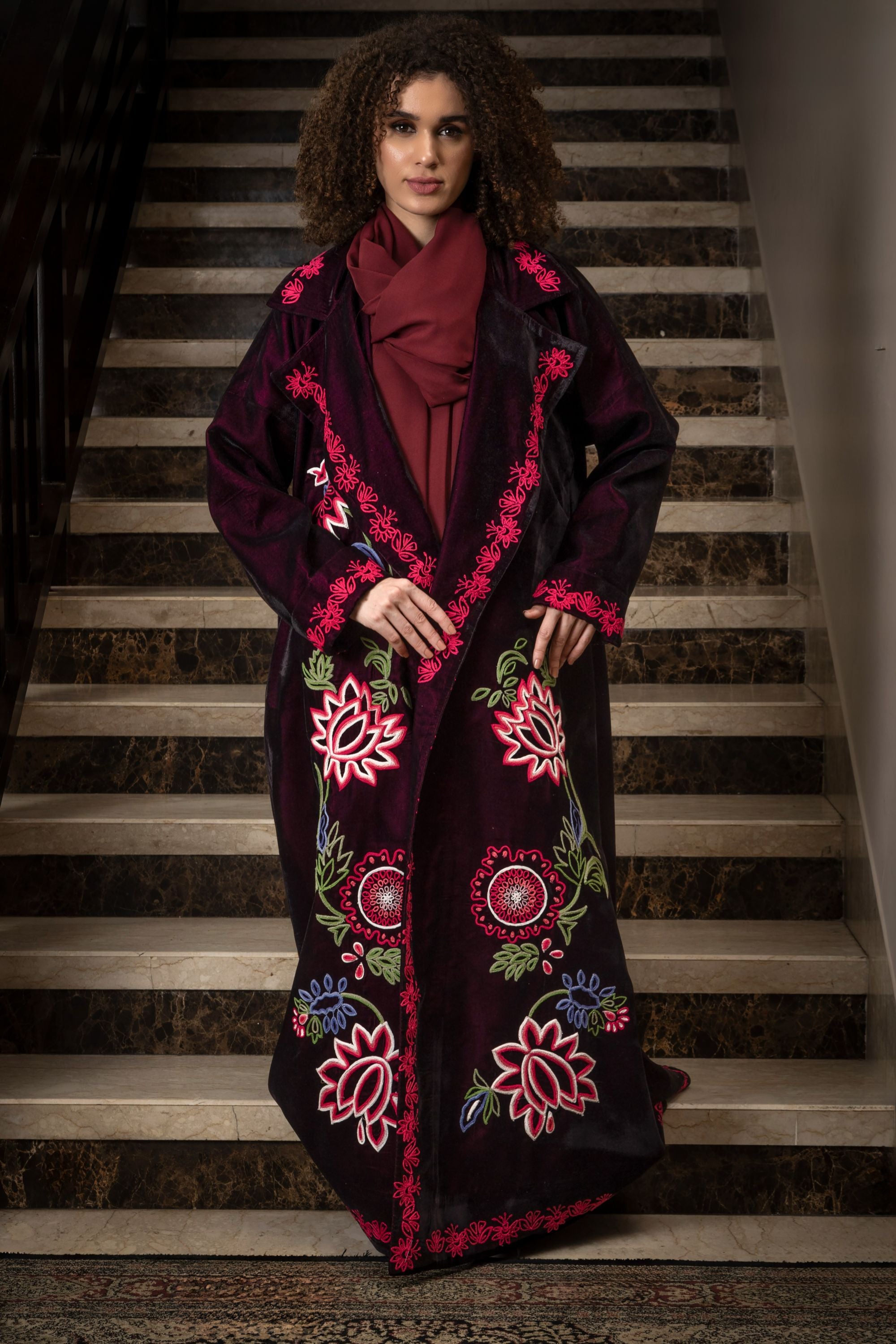 Kashifa Embroidered Abaya with Sheila