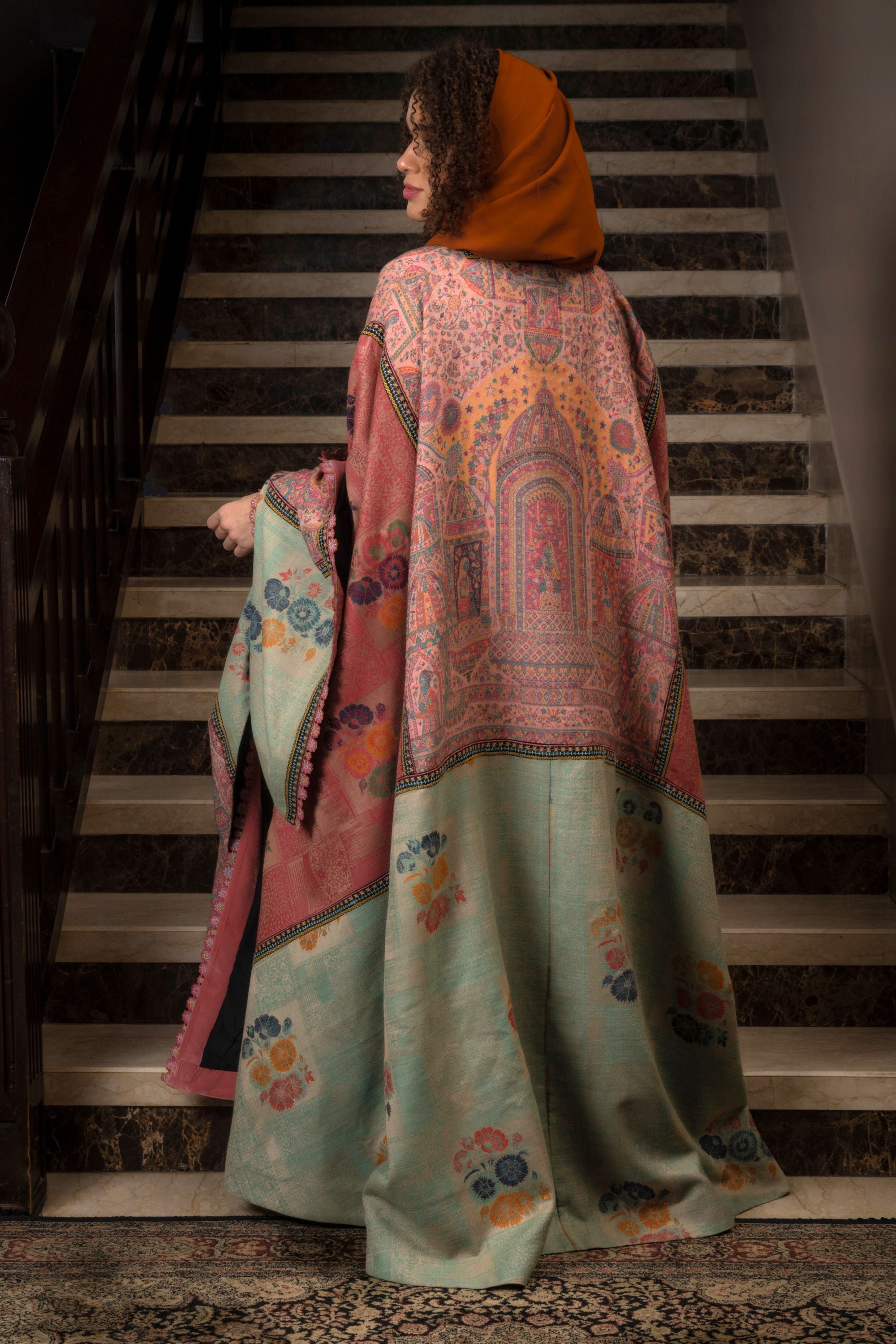 Akara Embroidered Abaya with Sheila