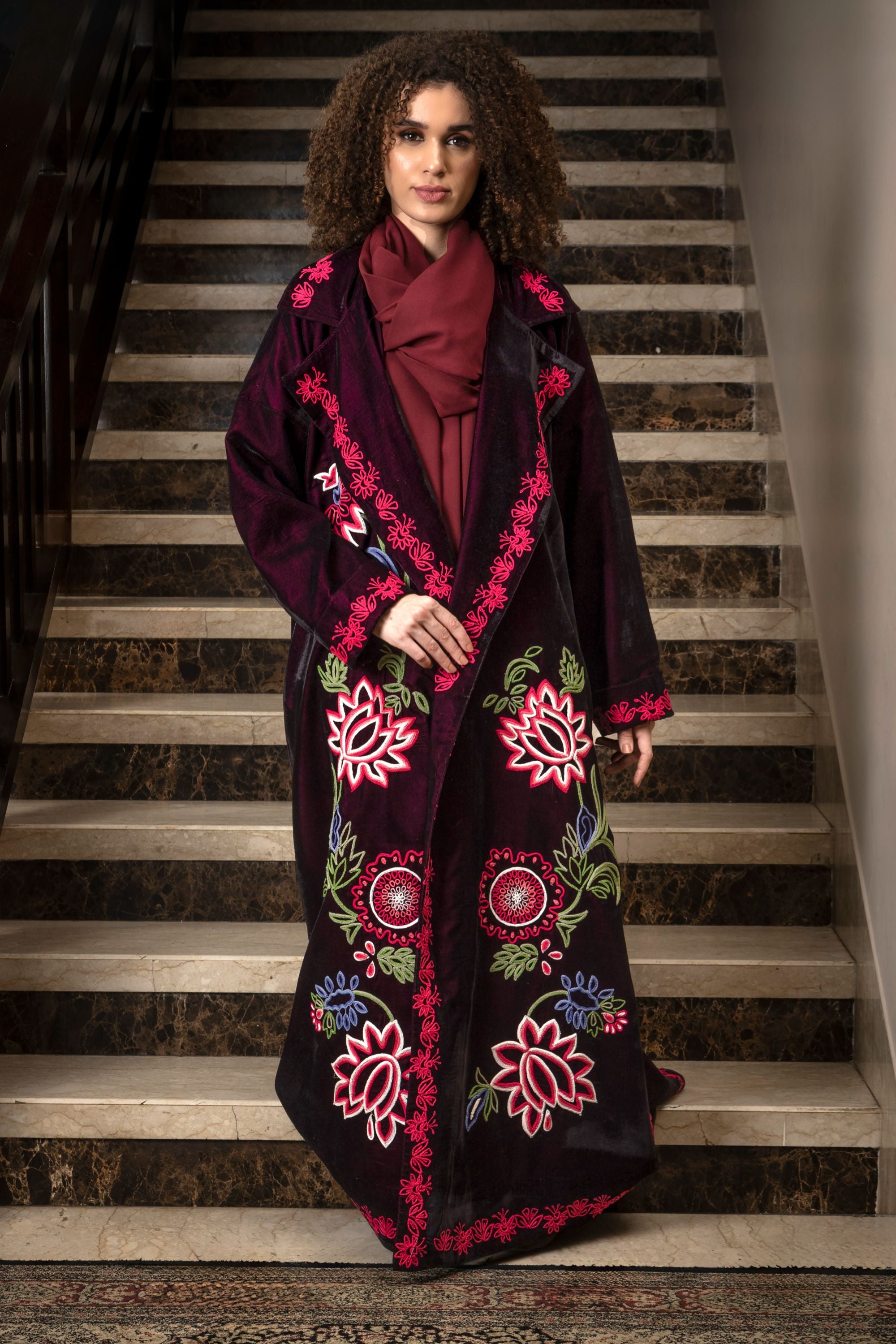 Kashifa Embroidered Abaya with Sheila