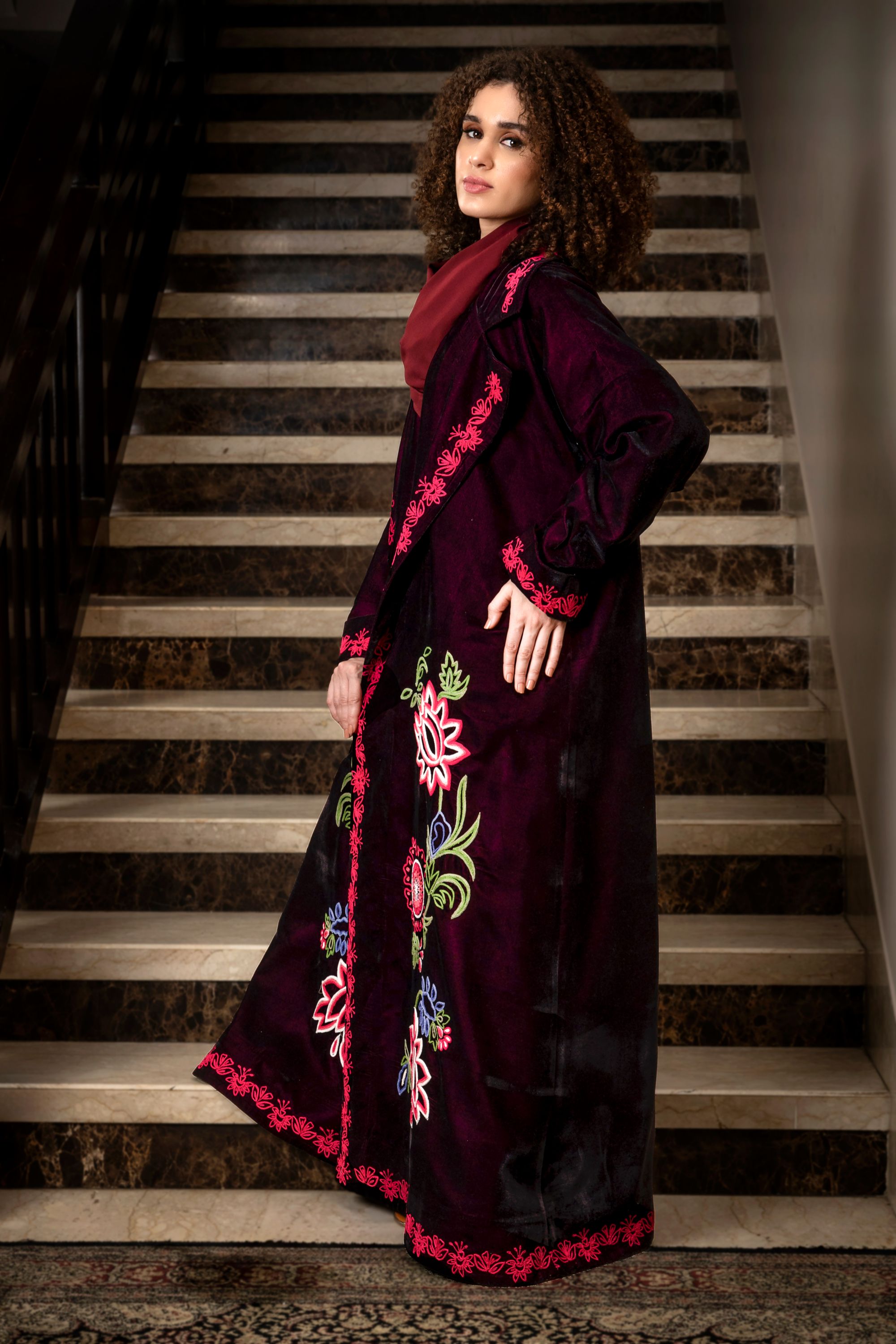 Kashifa Embroidered Abaya with Sheila