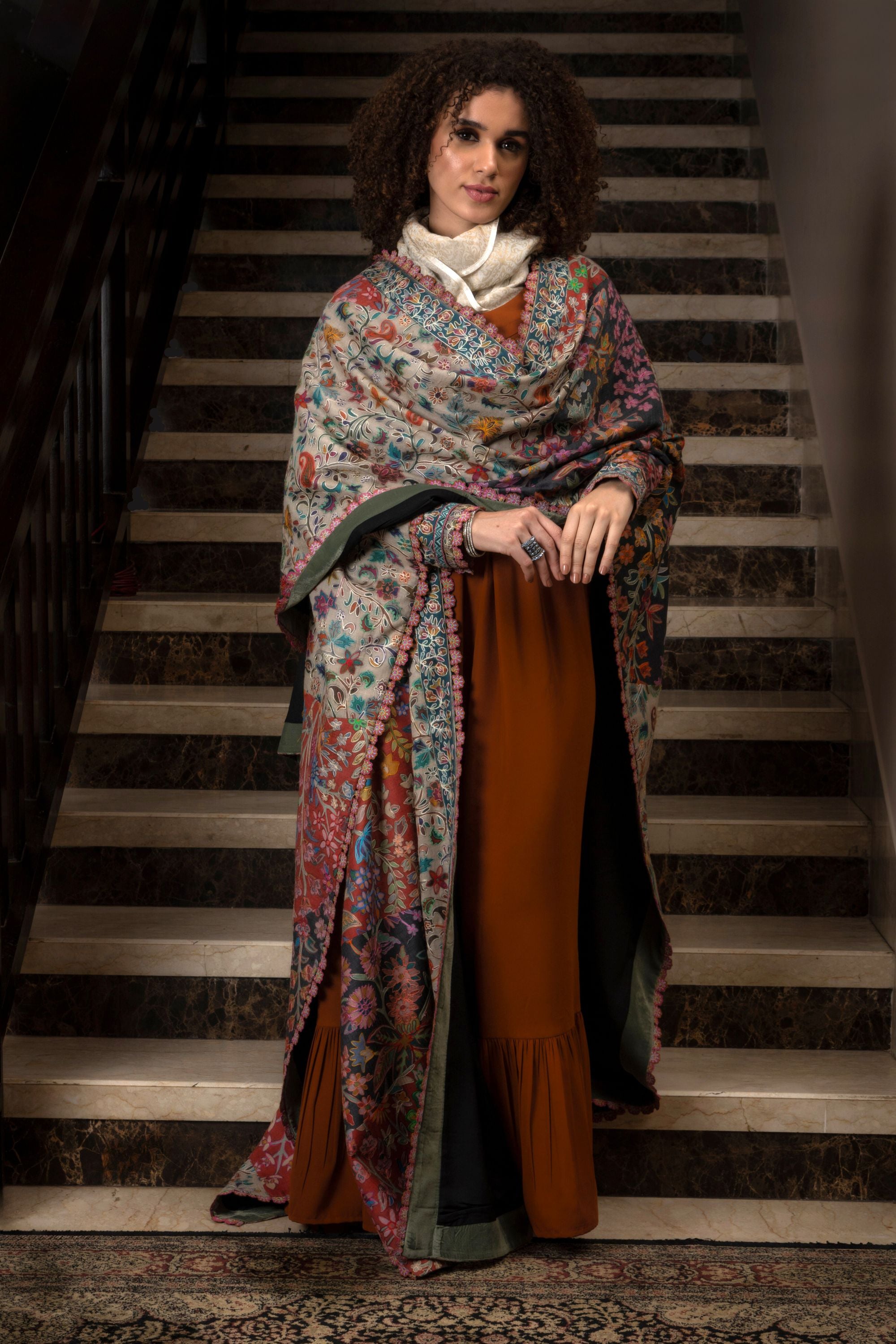 Aiyla Embroidered Abaya with Sheila